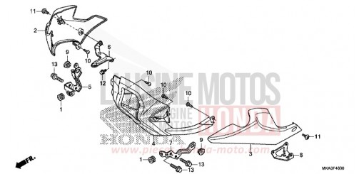 UNDER COWL (NC750X/XA) NC750XAG de 2016